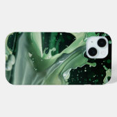 Emerald Splash Dynamics iPhone Case (Rückseite (Horizontal))