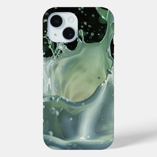 Emerald Splash Dynamics iPhone Case (Rückseite)