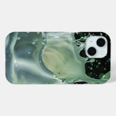 Emerald Splash Dynamics iPhone Case (Rückseite (Horizontal))