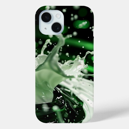 Emerald Splash Dynamics iPhone Case (Rückseite)