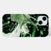 Emerald Splash Dynamics iPhone Case (Rückseite (Horizontal))