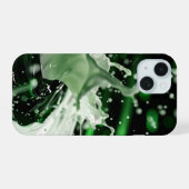 Emerald Splash Dynamics iPhone Case 15 Hülle (Rückseite (Horizontal))