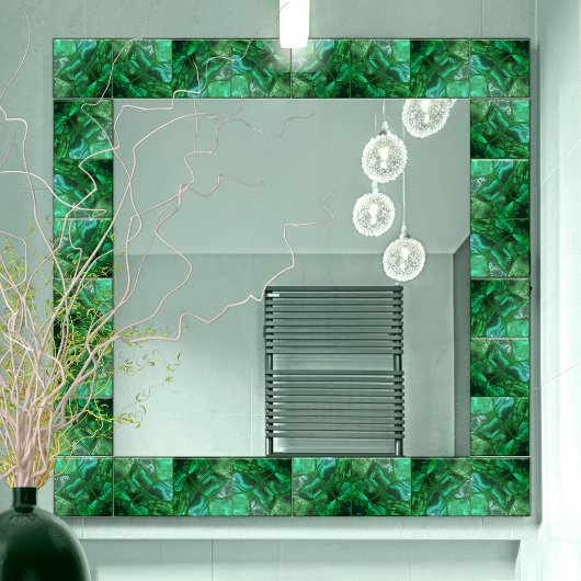 Emerald Spring - Zellen-Collage N1 Fliese