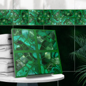 Emerald Spring - Zellen-Collage N3 Fliese
