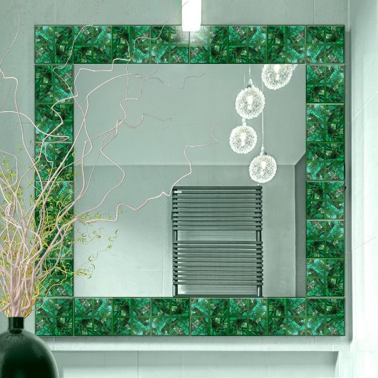 Emerald Spring - Zellen-Collage N3 Fliese