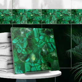 Emerald Spring - Zellen-Collage N4 Fliese