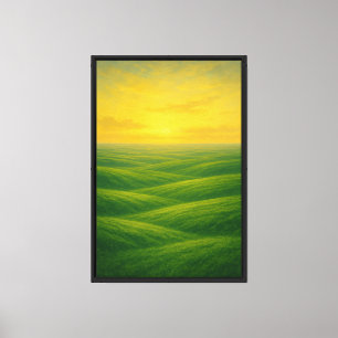 Emerald Steppe Horizon Leinwanddruck