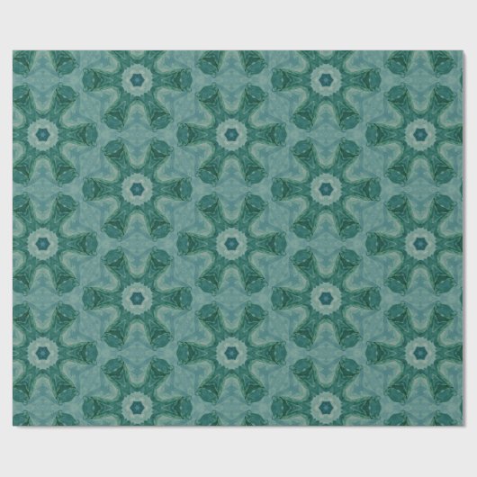 Emerald Sternexplosion Kaleidoscope Geschenkpapier (Flach)