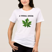 Emerald Stillness green leaf, maple leaf, Tri-Blend Shirt (Vorderseite)