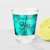 Emerald Storm Cloud Effect 21. Shot Glass Schnapsglas (Vorderseite)