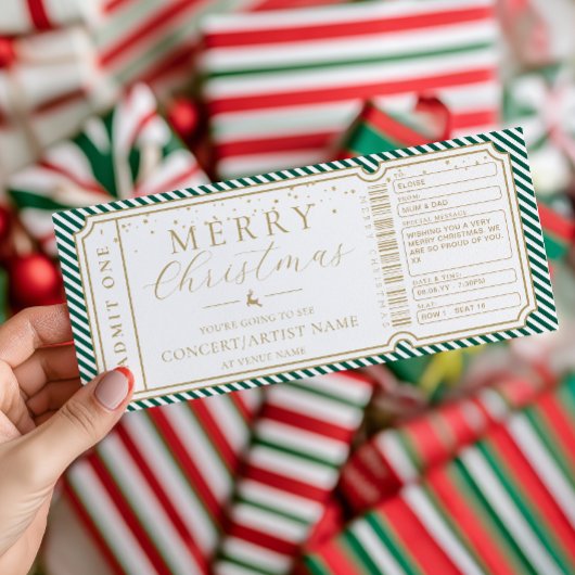 Emerald Stripe Concept Ticket Gutscheinkarte Einladung