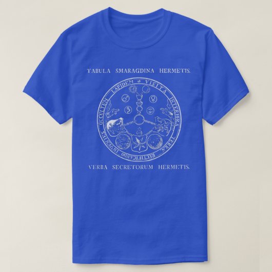 Emerald Tablet of Hermes Mandala Hermetic Alchemy T-Shirt (Design vorne)