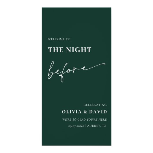 Emerald The Night Before Probe Dinner Unterschreib Poster (Vorderseite)