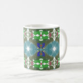 Emerald Tide Kaleidoscope Kaffeetasse (VorderseiteRechts)
