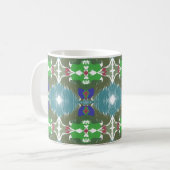 Emerald Tide Kaleidoscope Kaffeetasse (Vorderseite Links)