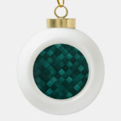 Emerald Tile Pattern – Modern Luxury Keramik Kugel-Ornament (Vorderseite)