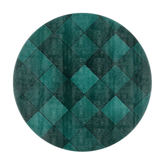 Emerald Tile Pattern – Modern Luxury Schneidebrett (Vorderseite)