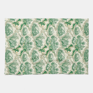 Emerald Toile Thanksgiving Geschirrtuch