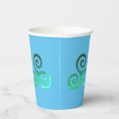 Emerald Triskele Altes keltisches Symbol Pappbecher (Rechts)