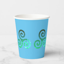 Emerald Triskele Altes keltisches Symbol Pappbecher