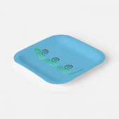 Emerald Triskele Altes keltisches Symbol Pappteller (Gewinkelt)