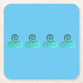 Emerald Triskele Altes keltisches Symbol Rechteckiger Pappuntersetzer