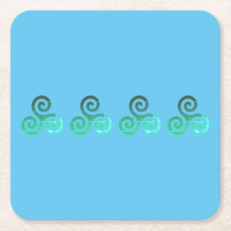 Emerald Triskele Altes keltisches Symbol Rechteckiger Pappuntersetzer