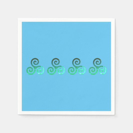 Emerald Triskele Altes keltisches Symbol Serviette (Vorderseite)