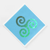 Emerald Triskele Altes keltisches Symbol Serviette (Ecke)