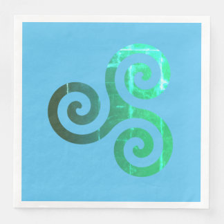 Emerald Triskele Altes keltisches Symbol Serviette