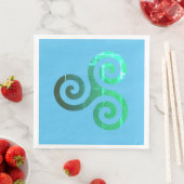 Emerald Triskele Altes keltisches Symbol Serviette (Beispiel)