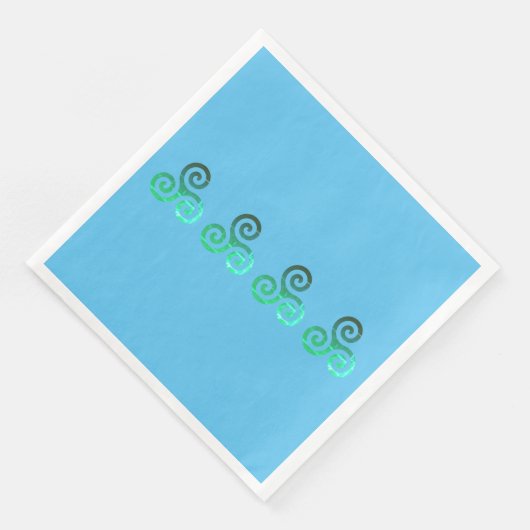 Emerald Triskele Altes keltisches Symbol Serviette (Ecke)