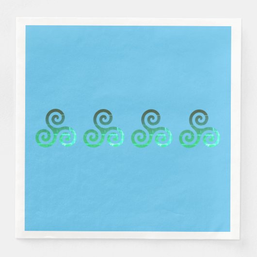 Emerald Triskele Altes keltisches Symbol Serviette (Vorderseite)