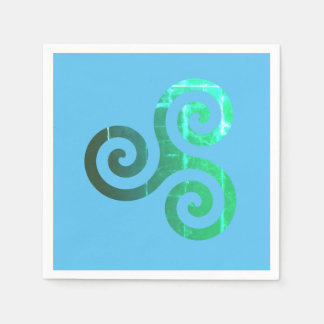 Emerald Triskele Altes keltisches Symbol Serviette