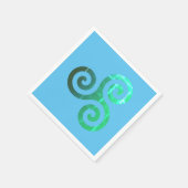 Emerald Triskele Altes keltisches Symbol Serviette (Ecke)