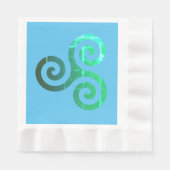 Emerald Triskele Altes keltisches Symbol Serviette (Vorderseite)