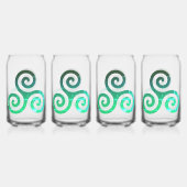 Emerald Triskele Altes keltisches Symbol Set Dosenglas (Hinten)