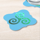 Emerald Triskele Altes keltisches Symbol Untersetzer (angewinkelt)