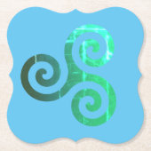 Emerald Triskele Altes keltisches Symbol Untersetzer (Vorderseite)