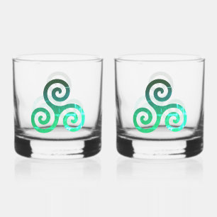 Emerald Triskele Altes keltisches Symbol Whiskyglas