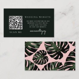 Emerald Tropical QR Code UAWG Wedding Website Begleitkarte