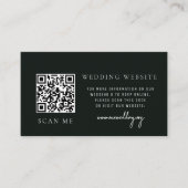 Emerald Tropical QR Code UAWG Wedding Website Begleitkarte (Vorderseite)