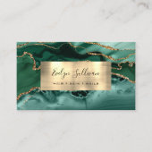 Emerald und Gold Agate Business Card Visitenkarte (Vorderseite)