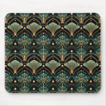 Emerald und Gold Art Deco inspiriert Lüfter