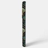 Emerald und Gold Art Deco inspiriert Lüfter Samsung Galaxy Hülle (Linke Seite)