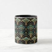 Emerald und Gold Art Deco inspiriert Lüfter Tasse (Zentrum)