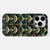 Emerald und Gold Art Deco Themed Case-Mate iPhone Hülle (Rückseite (Horizontal))