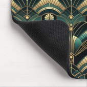 Emerald und Gold Art Deco Themed Mousepad (Ecke)