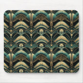 Emerald und Gold Art Deco Themed Mousepad (Vorne)