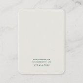 Emerald und Gold Custom Juwelier Display Card Visitenkarte (Rückseite)